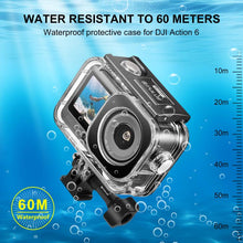 Load image into Gallery viewer, For DJI Osmo Action 6 PULUZ 60m / 196ft Underwater Waterproof Diving Shell with Invisible Adapter &amp; Long Screw, Waterproof Shell