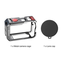 Load image into Gallery viewer, For DJI Osmo Action 6 PULUZ Metal Dual-Opening Camera Cage Expandable Frame with Silicone Lens Cap, Dual-Opening Cage