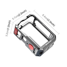 Load image into Gallery viewer, For DJI Osmo Action 6 PULUZ Metal Dual-Opening Camera Cage Expandable Frame with Silicone Lens Cap, Dual-Opening Cage