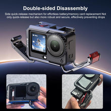 Load image into Gallery viewer, For DJI Osmo Action 6 PULUZ Metal Dual-Opening Camera Cage Expandable Frame with Silicone Lens Cap, Dual-Opening Cage