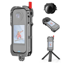 Load image into Gallery viewer, For Insta360 X4 Air PULUZ Metal Protective Cage Expansion Frame with Cold Shoe Bases &amp; Lens Cover, For Insta360 X4 Air Lens Cover