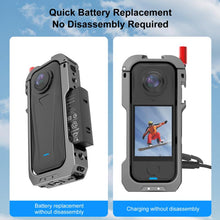 Load image into Gallery viewer, For Insta360 X4 Air PULUZ Metal Protective Cage Expansion Frame with Cold Shoe Bases &amp; Lens Cover, For Insta360 X4 Air Lens Cover