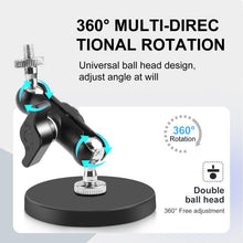 Load image into Gallery viewer, PULUZ Magnetic Pea-Style Clip Mount Holder with Mount Adapter &amp; Long Screw, Magnetic Pea-Style Clip