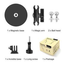 Load image into Gallery viewer, PULUZ Magnetic Pea-Style Clip Mount Holder with Mount Adapter &amp; Long Screw, Magnetic Pea-Style Clip