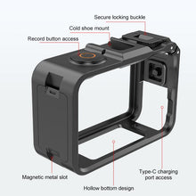 Load image into Gallery viewer, For DJI Osmo Action 6 PULUZ Plastic Cage Vertical-Horizontal Expansion Adapter Frame with Cold Shoe, Plastic Cage