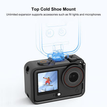 Load image into Gallery viewer, For DJI Osmo Action 6 PULUZ Plastic Cage Vertical-Horizontal Expansion Adapter Frame with Cold Shoe, Plastic Cage