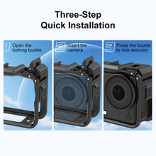Load image into Gallery viewer, For DJI Osmo Action 6 PULUZ Plastic Cage Vertical-Horizontal Expansion Adapter Frame with Cold Shoe, Plastic Cage