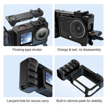 Load image into Gallery viewer, For DJI Osmo Action 6 PULUZ Street Photography Handle Ergonomic Hand Grip Cage Frame with Cold Shoe, Street Photography Handle