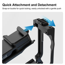 Load image into Gallery viewer, For DJI Osmo Action 6 PULUZ Street Photography Handle Ergonomic Hand Grip Cage Frame with Cold Shoe, Street Photography Handle