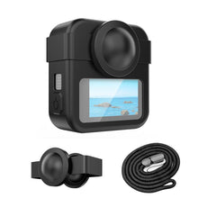 Load image into Gallery viewer, For GoPro MAX2 PULUZ Body Silicone Protective Case with Dual Lens Caps Cover &amp; Strap, Body Case with Dual Lens Cap