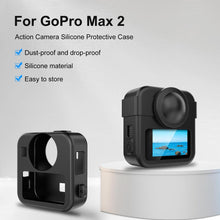 Load image into Gallery viewer, For GoPro MAX2 PULUZ Body Silicone Protective Case with Dual Lens Caps Cover &amp; Strap, Body Case with Dual Lens Cap