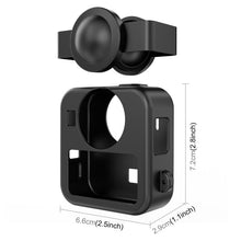 Load image into Gallery viewer, For GoPro MAX2 PULUZ Body Silicone Protective Case with Dual Lens Caps Cover &amp; Strap, Body Case with Dual Lens Cap