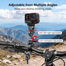Load image into Gallery viewer, PULUZ Panoramic &amp; Action Cameras Professional 3-Way Gimbal Motorcycles Bicycles Handlebar Aluminium Alloy Mount, Handlebar Aluminium Alloy Mount