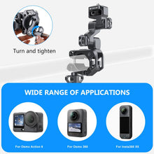 Load image into Gallery viewer, PULUZ Panoramic &amp; Action Cameras Professional 3-Way Gimbal Motorcycles Bicycles Handlebar Aluminium Alloy Mount, Handlebar Aluminium Alloy Mount