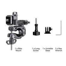 Load image into Gallery viewer, PULUZ Panoramic &amp; Action Cameras Professional 3-Way Gimbal Motorcycles Bicycles Handlebar Aluminium Alloy Mount, Handlebar Aluminium Alloy Mount