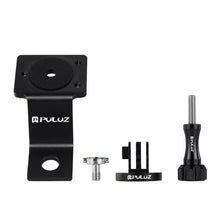 Load image into Gallery viewer, PULUZ Aluminum Alloy Motorcycle Fixed Holder Mount with Tripod Adapter &amp; Screw for GoPro, Insta360, DJI and Other Action Cameras, Fixed Mount 2 (Black), Fixed Mount 2 (Silver), Fixed Mount 2 (Red), Fixed Mount 2 (Blue), Fixed Mount 2 (Gold)