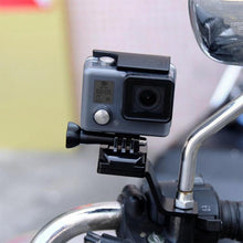 Load image into Gallery viewer, PULUZ Aluminum Alloy Motorcycle Fixed Holder Mount with Tripod Adapter &amp; Screw for GoPro, Insta360, DJI and Other Action Cameras, Fixed Mount 2 (Black), Fixed Mount 2 (Silver), Fixed Mount 2 (Red), Fixed Mount 2 (Blue), Fixed Mount 2 (Gold)