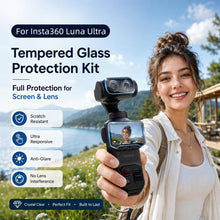 Load image into Gallery viewer, For Insta360 Luna Ultra PULUZ 9H 2.5D HD Tempered Glass Screen Film + Lens Protector
