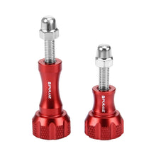 Load image into Gallery viewer, PULUZ CNC Aluminum Thumb Knob Stainless Bolt Nut Screw Set for GoPro, Insta360, DJI and Other Action Cameras, 2 Black Screws (Aluminum), 2 Gold Screws (Aluminum), 2 Blue Screws (Aluminum), 2 Red Screws (Aluminum)