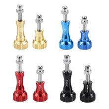 Load image into Gallery viewer, PULUZ CNC Aluminum Thumb Knob Stainless Bolt Nut Screw Set for GoPro, Insta360, DJI and Other Action Cameras, 2 Black Screws (Aluminum), 2 Gold Screws (Aluminum), 2 Blue Screws (Aluminum), 2 Red Screws (Aluminum)
