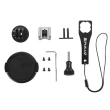 Load image into Gallery viewer, PULUZ Housing Shell CNC Aluminum Alloy Protective Cage Kit with Metal Wrench &amp; Lens Cap &amp; Screw &amp; Tripod Adapter for GoPro HERO5 Session /HERO4 Session /HERO Session, For HERO5 Session