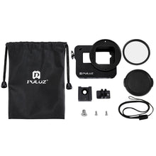Load image into Gallery viewer, PULUZ Housing Shell CNC Aluminum Alloy Protective Cage with Insurance Frame &amp; 52mm UV Lens for GoPro HERO(2018) /7 Black /6 /5, For HERO6 /5 Pull Frame UK Stock, For HERO6 /5 Pull Frame US Stock, For HERO6 /5 Pull Frame AE Stock, For HERO6 /5 Pull Fram...