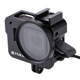 PULUZ Housing Shell CNC Aluminum Alloy Protective Cage with 52mm UV Lens for GoPro HERO(2018) /7 Black /6 /5, For HERO6 /5 No Frame, For HERO5/6 No Frame