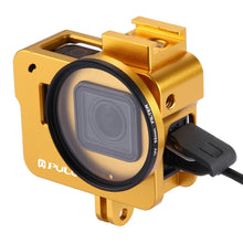 Load image into Gallery viewer, PULUZ Housing Shell CNC Aluminum Alloy Protective Cage with 52mm UV Lens for GoPro HERO(2018) /7 Black /6 /5, For HERO6 /5 No Frame UK Stock, For HERO6 /5 No Frame US Stock, For HERO6 /5 No Frame AE Stock, For HERO6 /5 No Frame, For HERO5/6 No Frame