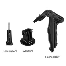 Load image into Gallery viewer, PULUZ Grip Folding Tripod Mount with Adapter &amp; Screws for GoPro, Insta360, DJI and Other Action Cameras, Load Max: 2kg, Load Max: 2kg