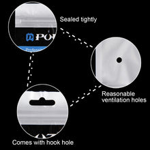 Load image into Gallery viewer, 10 PCS PULUZ 25.8cm x 18cm Hang Hole Clear Front White Pearl Jewelry Zip Lock Packaging Bag (Size: L), Size: L