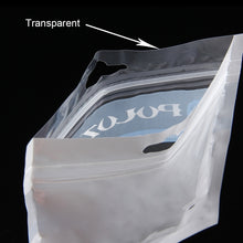 Load image into Gallery viewer, 10 PCS PULUZ 25.8cm x 18cm Hang Hole Clear Front White Pearl Jewelry Zip Lock Packaging Bag (Size: L), Size: L