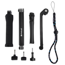 Load image into Gallery viewer, PULUZ 3-Way Grip Foldable Tripod Selfie-stick Extension Monopod for GoPro, Insta360 ONE R, DJI Osmo Action and Other Action Cameras, Length: 20-58cm, Length: 20-58cm, Length: 20-58cm(AE)
