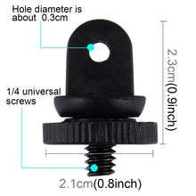 Load image into Gallery viewer, PULUZ Mini Size 1/4 inch Screw Tripod Mount Adapter for for GoPro, Insta360, DJI and Other Action Cameras, 3.9mm Diameter Screw Hole, 2.2cm Diameter, 2.2cm Tripod Mount Adapter