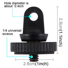 Load image into Gallery viewer, PULUZ 1/4 inch Screw Tripod Mount Adapter for GoPro, Insta360, DJI and Other Action Cameras 5mm Diameter Screw Hole, 3.3cm Diameter, 3.3cm Tripod Mount Adapter