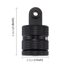 Load image into Gallery viewer, PULUZ 1/4 Inch Screw Hole Tripod Mount CNC Adapter for GoPro, Insta360, DJI and Other Action Cameras, 1/4 Inch Long Size