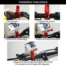 Load image into Gallery viewer, PULUZ 360 Degree Rotation Bike Aluminum Handlebar Adapter Mount with Screw for GoPro, Insta360, DJI and Other Action Cameras, AE Stock (Blue), US Stock (Red), China Stock (Red), US Stock (Blue), China Stock (Blue), US Stock (Black)                     ...