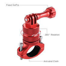 Load image into Gallery viewer, PULUZ 360 Degree Rotation Bike Aluminum Handlebar Adapter Mount with Screw for GoPro, Insta360, DJI and Other Action Cameras, AE Stock (Blue), US Stock (Red), China Stock (Red), US Stock (Blue), China Stock (Blue), US Stock (Black)                     ...