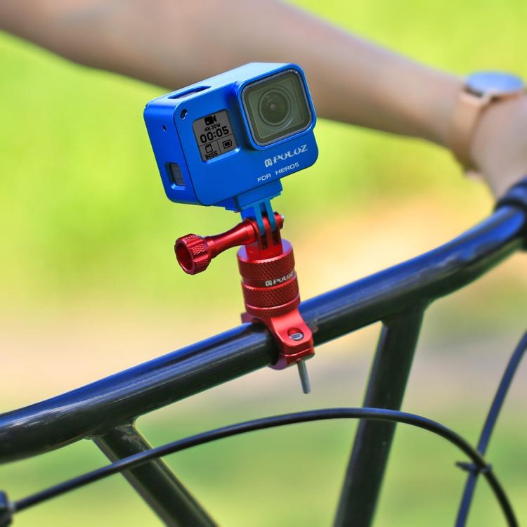 PULUZ 360 Degree Rotation Bike Aluminum Handlebar Adapter Mount with Screw for GoPro, Insta360, DJI and Other Action Cameras, AE Stock (Blue), US Stock (Red), China Stock (Red), US Stock (Blue), China Stock (Blue), US Stock (Black)                     ...