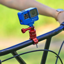 Load image into Gallery viewer, PULUZ 360 Degree Rotation Bike Aluminum Handlebar Adapter Mount with Screw for GoPro, Insta360, DJI and Other Action Cameras, AE Stock (Blue), US Stock (Red), China Stock (Red), US Stock (Blue), China Stock (Blue), US Stock (Black)                     ...