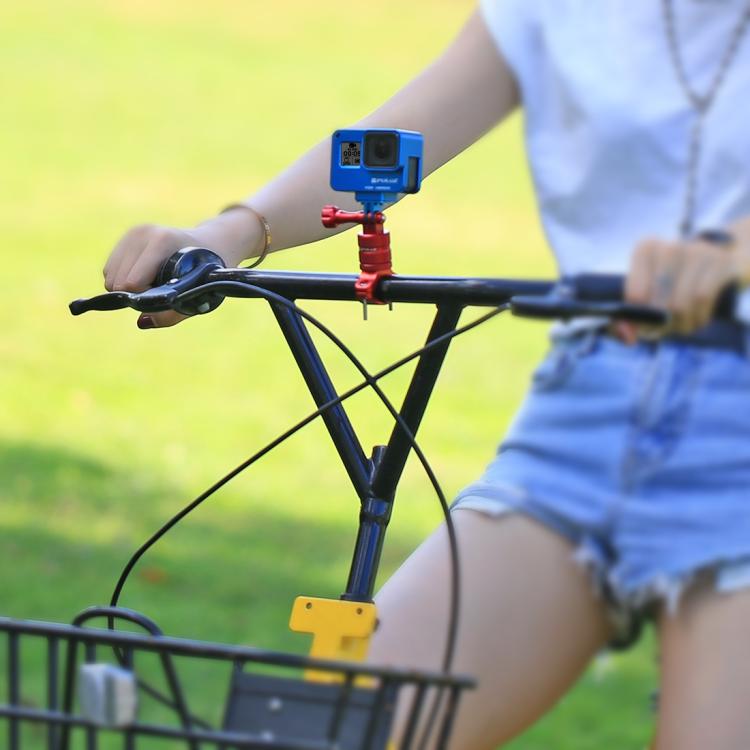 PULUZ 360 Degree Rotation Bike Aluminum Handlebar Adapter Mount with Screw for GoPro, Insta360, DJI and Other Action Cameras, AE Stock (Blue), US Stock (Red), China Stock (Red), US Stock (Blue), China Stock (Blue), US Stock (Black)                     ...