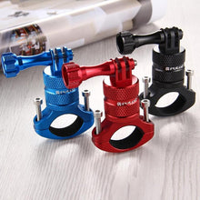 Load image into Gallery viewer, PULUZ 360 Degree Rotation Bike Aluminum Handlebar Adapter Mount with Screw for GoPro, Insta360, DJI and Other Action Cameras, AE Stock (Blue), US Stock (Red), China Stock (Red), US Stock (Blue), China Stock (Blue), US Stock (Black)                     ...