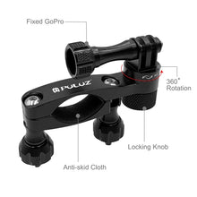 Load image into Gallery viewer, PULUZ 360 Degree Rotation Bike Aluminum Handlebar Adapter Mount with Screw for GoPro, Insta360, DJI and Other Action Cameras, Handlebar Adapter Mount 2