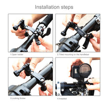 Load image into Gallery viewer, PULUZ 360 Degree Rotation Bike Aluminum Handlebar Adapter Mount with Screw for GoPro, Insta360, DJI and Other Action Cameras, Handlebar Adapter Mount 2