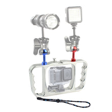 Load image into Gallery viewer, PULUZ Dual Handheld Diving Light Arm CNC Aluminum Mount with Lanyard for GoPro, Insta360, DJI and Other Action Cameras, Light Arm Mount/B, Light Arm Mount/S