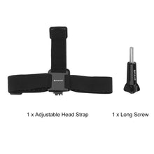Load image into Gallery viewer, PULUZ Elastic Mount Belt Adjustable Head Strap for GoPro, Insta360 ONE R, DJI Osmo Action and Other Action Cameras, Head Strap