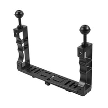 Load image into Gallery viewer, PULUZ Adjustable Diving Dual Hand-held CNC Aluminum Lamp Arm Holder for GoPro, Insta360, DJI and Other Action Cameras, Dual Hand-held Arm Holder