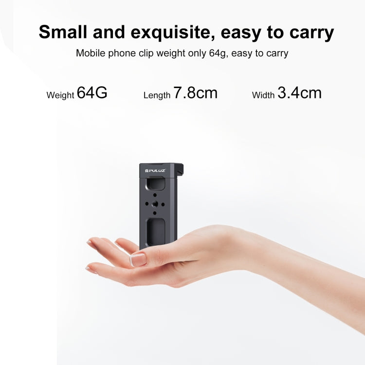 PULUZ Cold Shoes Aluminum Alloy Phone Clamp Holder Bracket