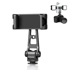 PULUZ Z-axis 360 Rotation Cold Shoes Aluminum Alloy Phone Clamp Holder Bracket