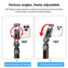 Load image into Gallery viewer, PULUZ Z-axis 360 Rotation Cold Shoes Aluminum Alloy Phone Clamp Holder Bracket