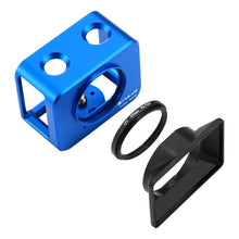 Load image into Gallery viewer, PULUZ for Sony RX0 Aluminum Alloy Protective Cage + 37mm UV Filter Lens + Lens Sunshade with Screws and Screwdrivers, Cage Black, Cage Gold, Cage Blue, Cage Red, Cage Silver, Cage Black(US)